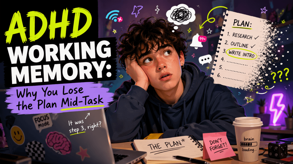 ADHD Working Memory: Why You Lose the Plan Mid-Task