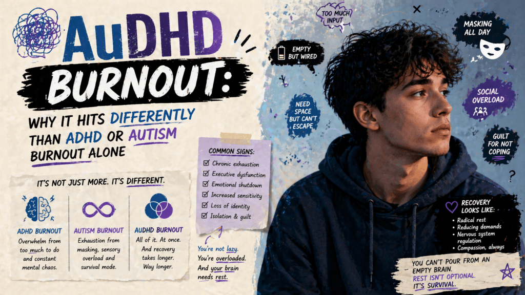 AuDHD Burnout: Why It Hits Differently Than ADHD or Autism Burnout Alone
