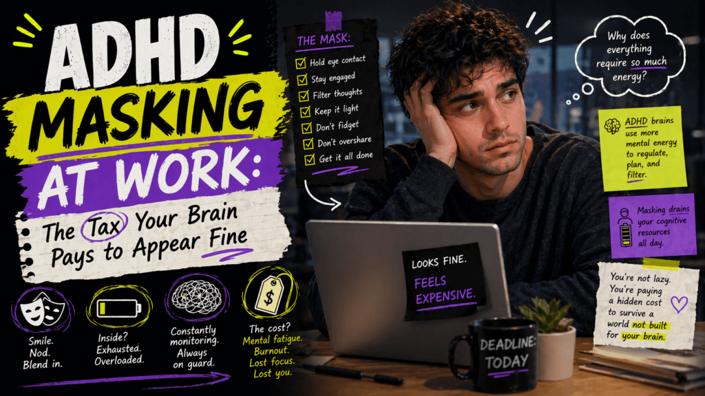 ADHD Masking at Work: The Tax Your Brain Pays to Appear Fine
