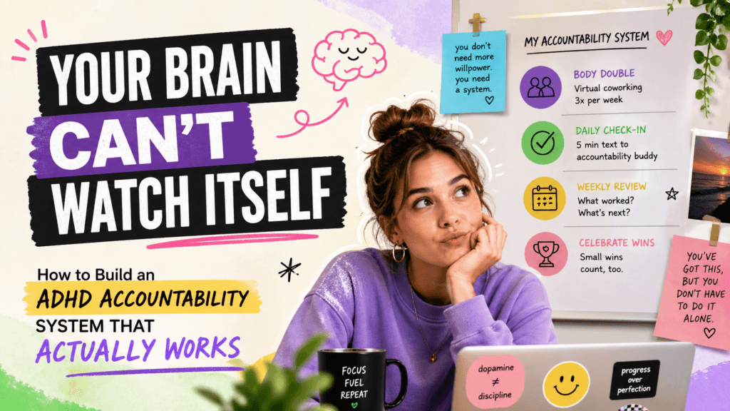 Your Brain Can’t Watch Itself: How to Build an ADHD Accountability System That Actually Works