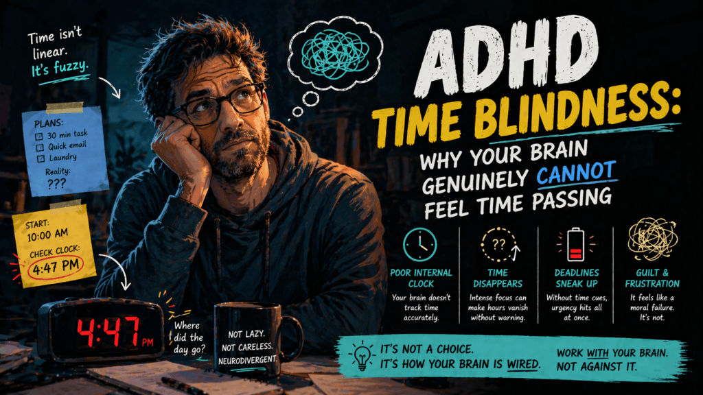 ADHD Time Blindness: Why Your Brain Genuinely Cannot Feel Time Passing
