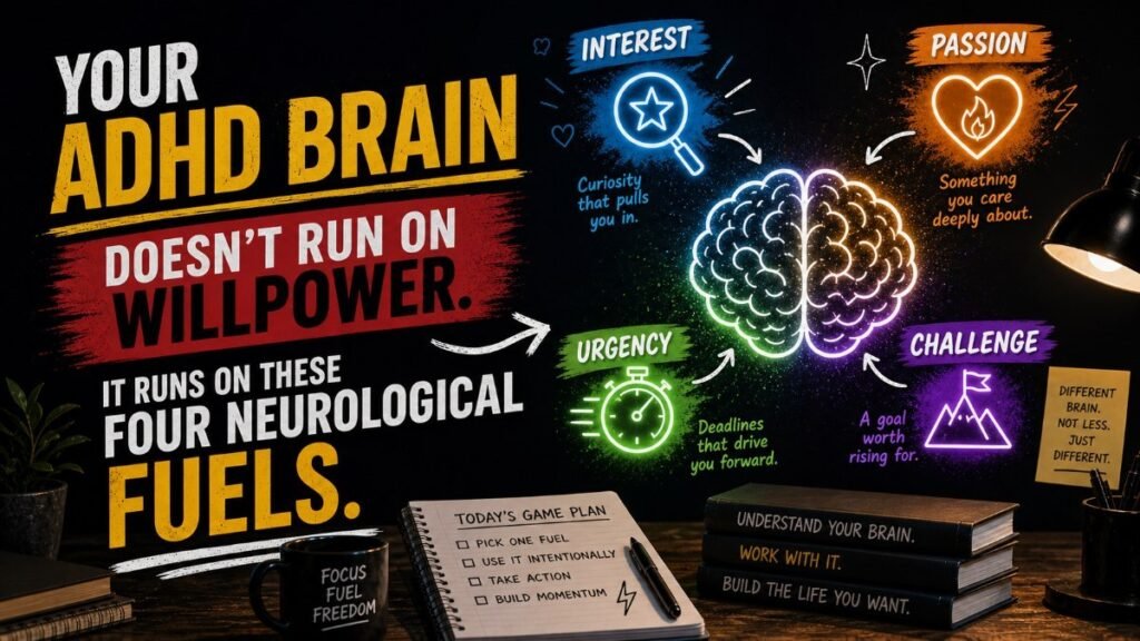 Your ADHD Brain Doesn’t Run on Willpower. It Runs on These Four Neurological Fuels.