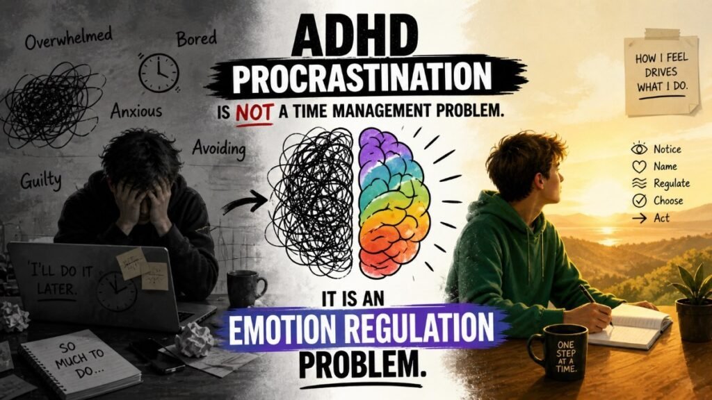 ADHD Procrastination Is Not a Time Management Problem. It Is an Emotion Regulation Problem.