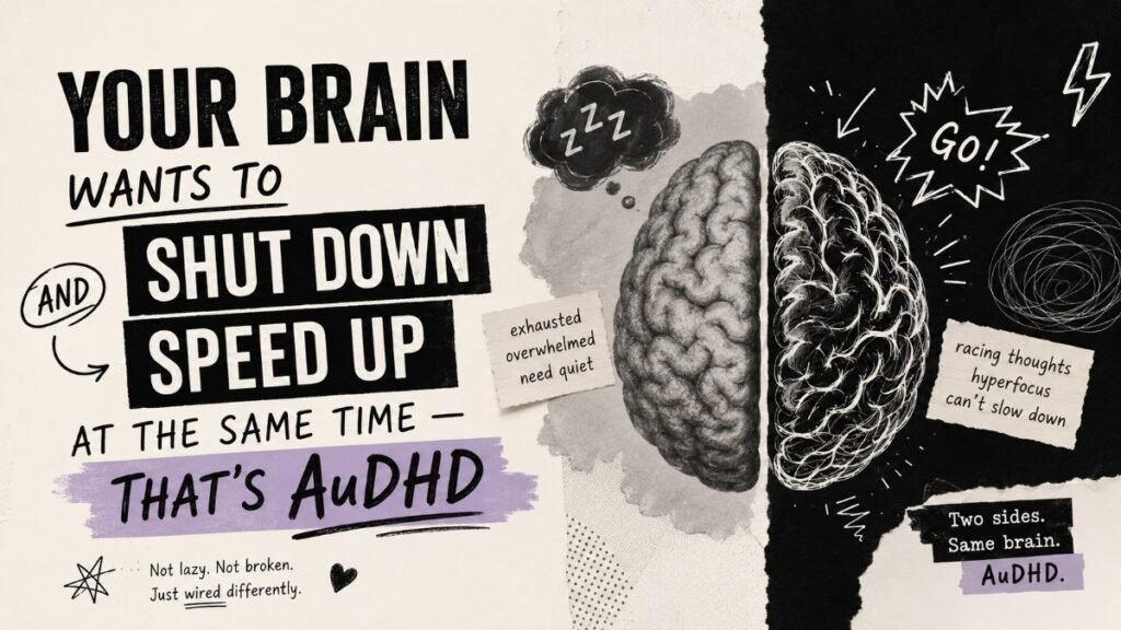 Your Brain Wants to Shut Down AND Speed Up at the Same Time — That’s AuDHD