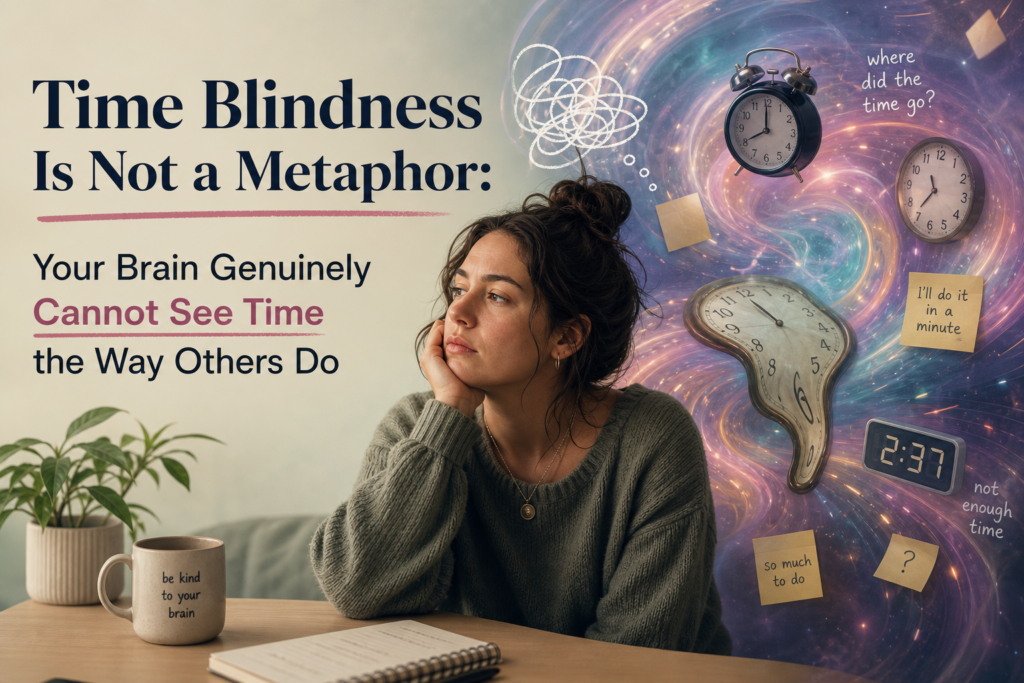 Time Blindness Is Not a Metaphor: Your Brain Genuinely Cannot See Time the Way Others Do