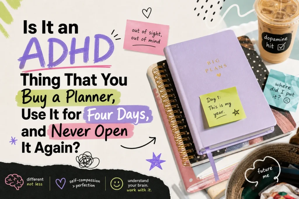 Is It an ADHD Thing That You Buy a Planner, Use It for Four Days, and Never Open It Again?