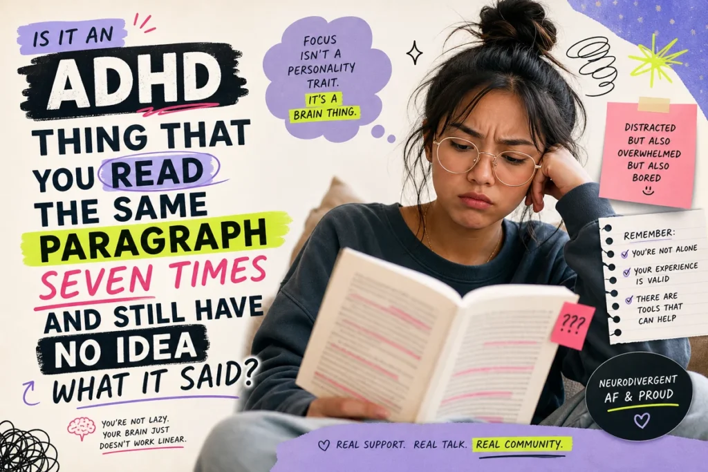 Is It an ADHD Thing That You Read the Same Paragraph Seven Times and Still Have No Idea What It Said?