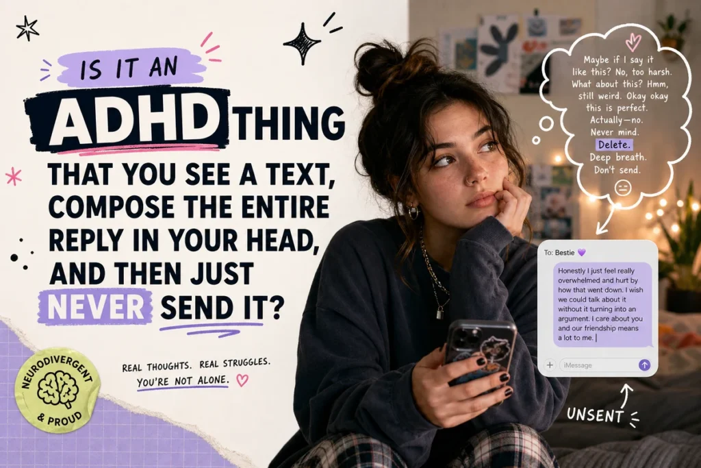 Is It an ADHD Thing That You See a Text, Compose the Entire Reply in Your Head, and Then Just Never Send It?