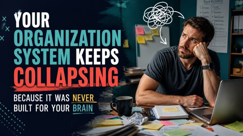 Your Organization System Keeps Collapsing Because It Was Never Built for Your Brain