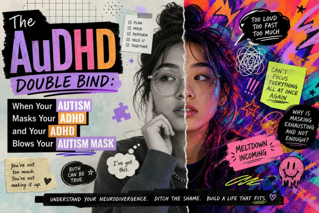 The AuDHD Double Bind: When Your Autism Masks Your ADHD and Your ADHD Blows Your Autism Mask