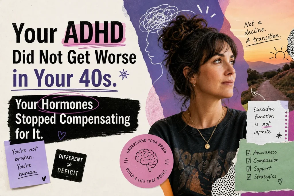 Your ADHD Did Not Get Worse in Your 40s. Your Hormones Stopped Compensating for It.