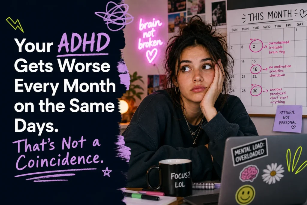 Your ADHD Gets Worse Every Month on the Same Days. That’s Not a Coincidence.