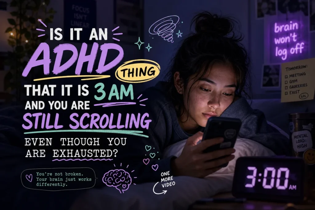 Is It an ADHD Thing That It Is 3 AM and You Are Still Scrolling Even Though You Are Exhausted?