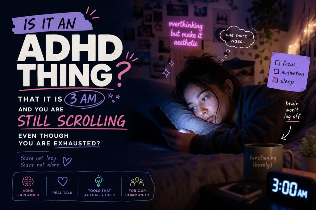 Is It an ADHD Thing That It Is 3 AM and You Are Still Scrolling Even Though You Are Exhausted?