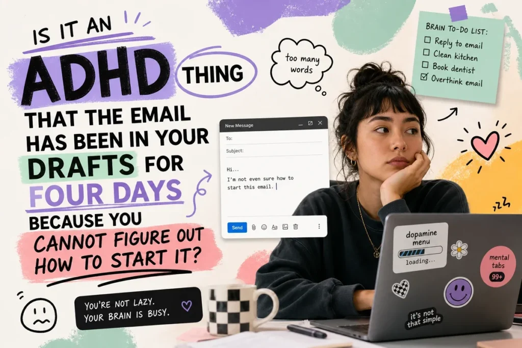 Is It an ADHD Thing That the Email Has Been in Your Drafts for Four Days Because You Cannot Figure Out How to Start It?