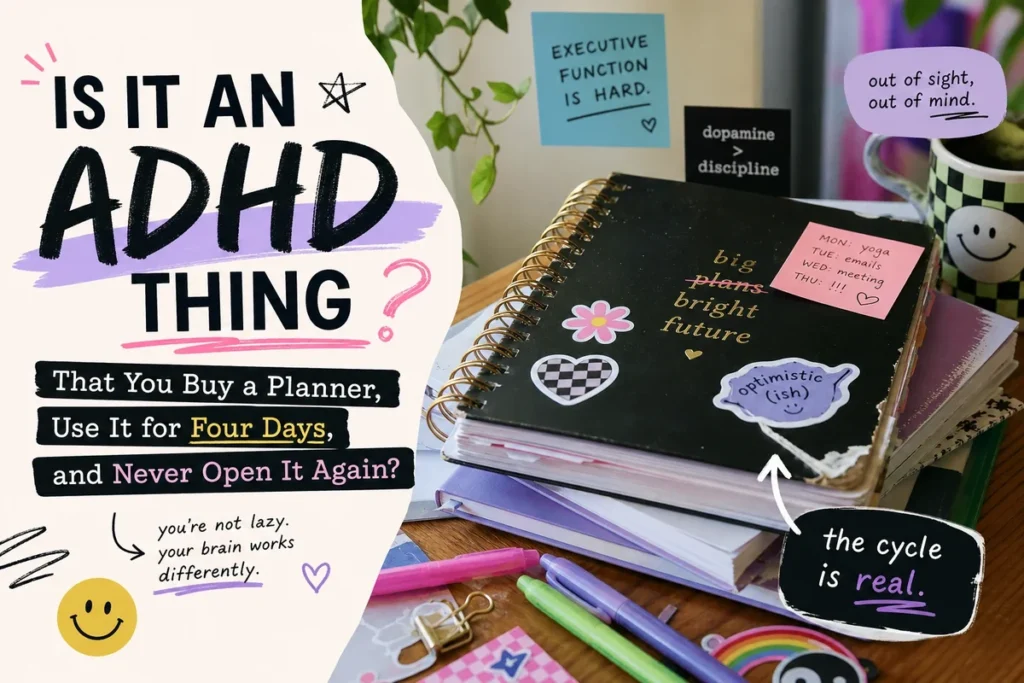 Is It an ADHD Thing That You Buy a Planner, Use It for Four Days, and Never Open It Again?