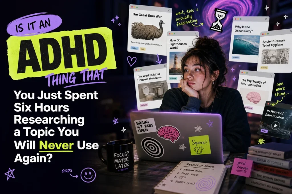 Is It an ADHD Thing That You Just Spent Six Hours Researching a Topic You Will Never Use Again?