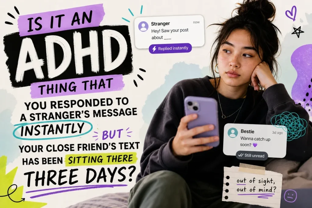 Is It an ADHD Thing That You Responded to a Stranger’s Message Instantly but Your Close Friend’s Text Has Been Sitting There Three Days?