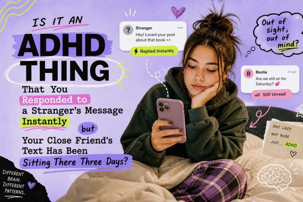 Is It an ADHD Thing That You Responded to a Stranger's Message Instantly but Your Close Friend's Text Has Been Sitting There Three Days?