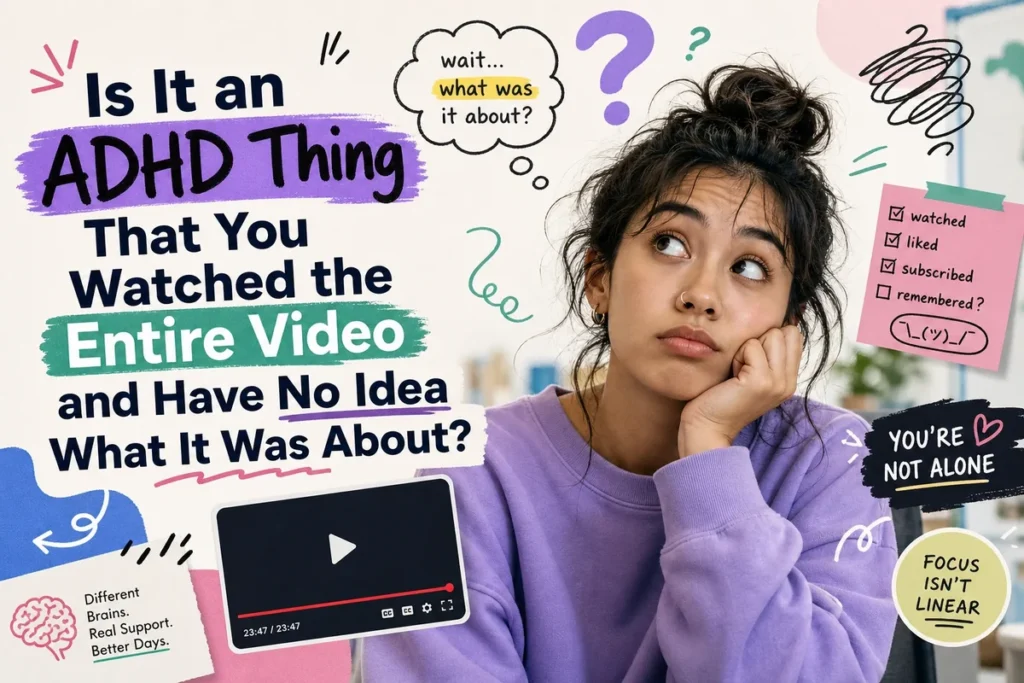 Is It an ADHD Thing That You Watched the Entire Video and Have No Idea What It Was About?