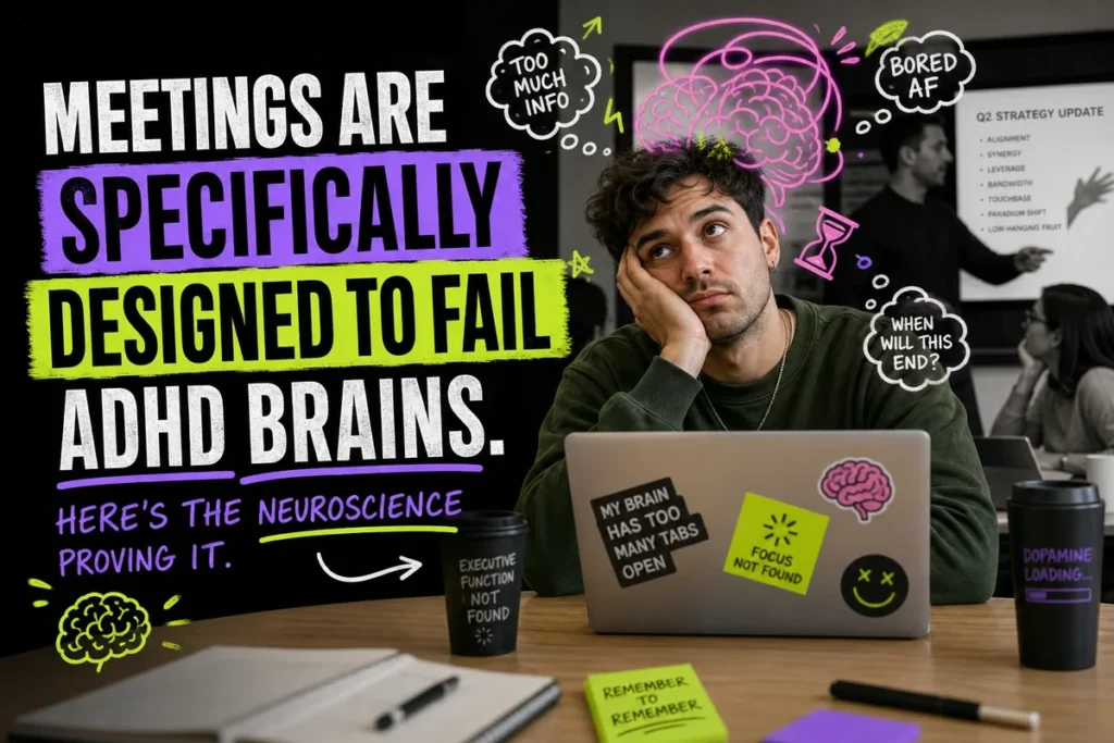 Meetings Are Specifically Designed to Fail ADHD Brains. Here’s the Neuroscience Proving It.
