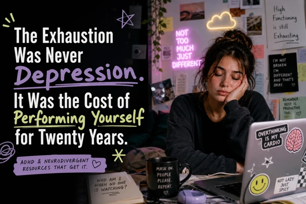 The Exhaustion Was Never Depression. It Was the Cost of Performing Yourself for Twenty Years.