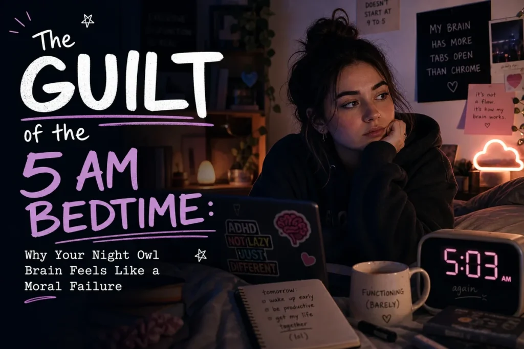 The Guilt of the 5 AM Bedtime: Why Your Night Owl Brain Feels Like a Moral Failure