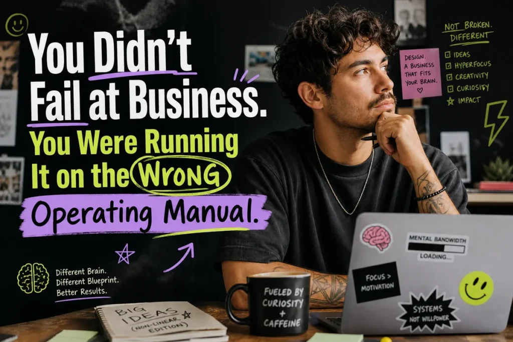 You Didn’t Fail at Business. You Were Running It on the Wrong Operating Manual.