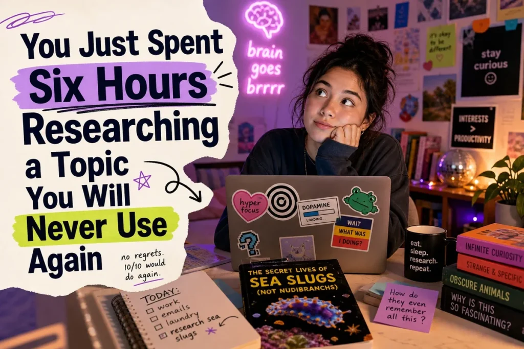 Is It an ADHD Thing That You Just Spent Six Hours Researching a Topic You Will Never Use Again?