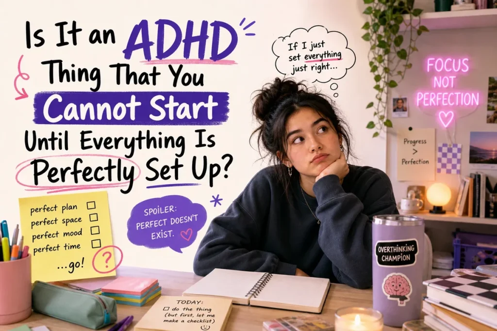 Is It an ADHD Thing That You Cannot Start Until Everything Is Perfectly Set Up?