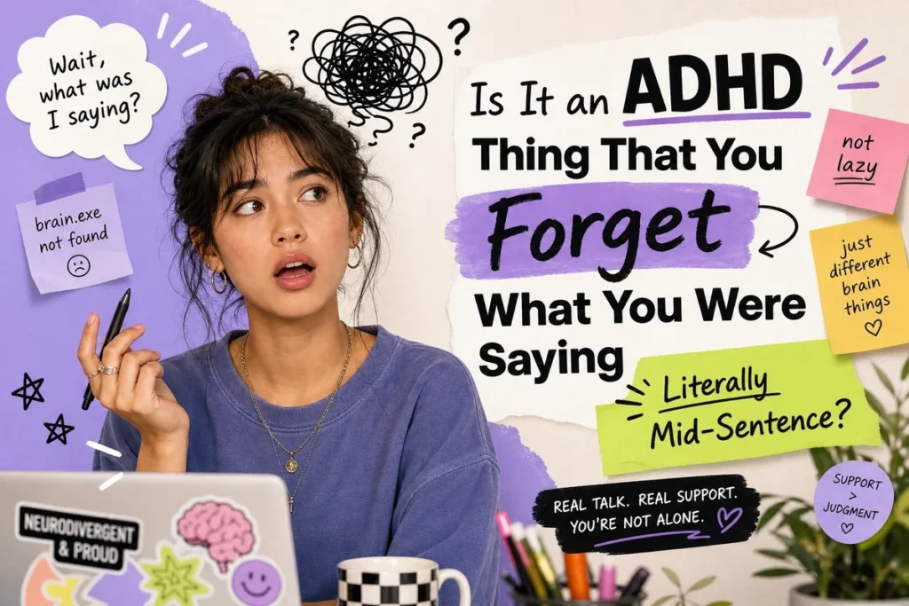 Is It an ADHD Thing That You Forget What You Were Saying Literally Mid-Sentence?