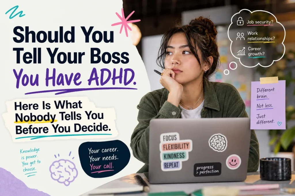 Should You Tell Your Boss You Have ADHD. Here Is What Nobody Tells You Before You Decide.