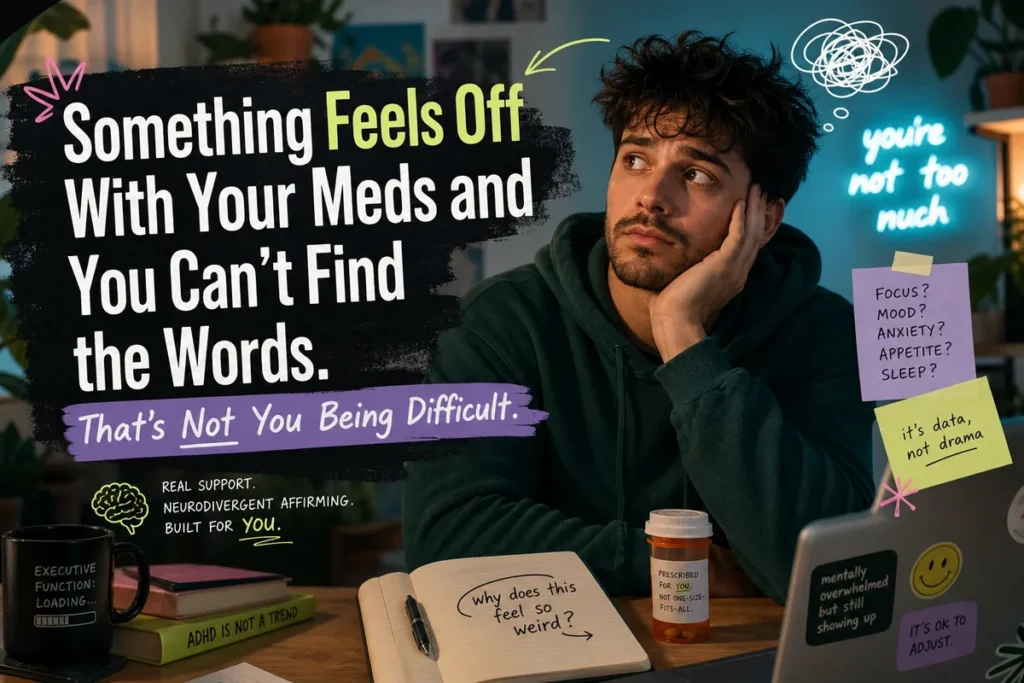 Something Feels Off With Your Meds and You Can’t Find the Words. That’s Not You Being Difficult.