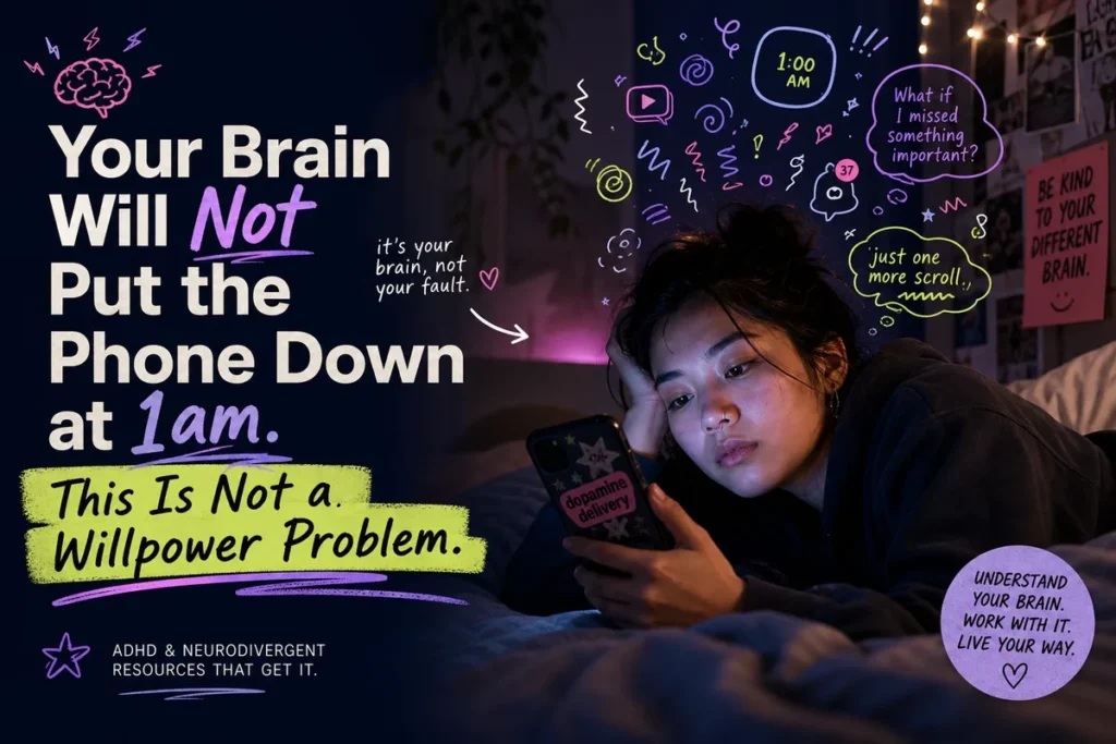 Your Brain Will Not Put the Phone Down at 1am. This Is Not a Willpower Problem.