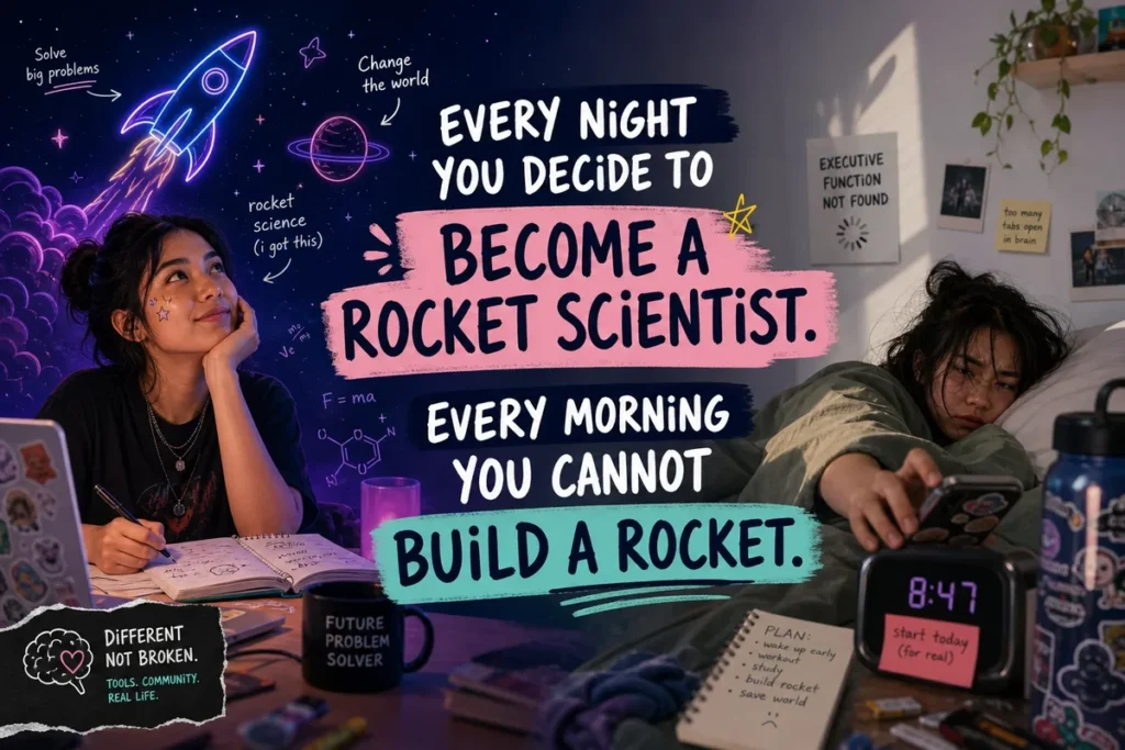 Every Night You Decide to Become a Rocket Scientist. Every Morning You Cannot Build a Rocket.