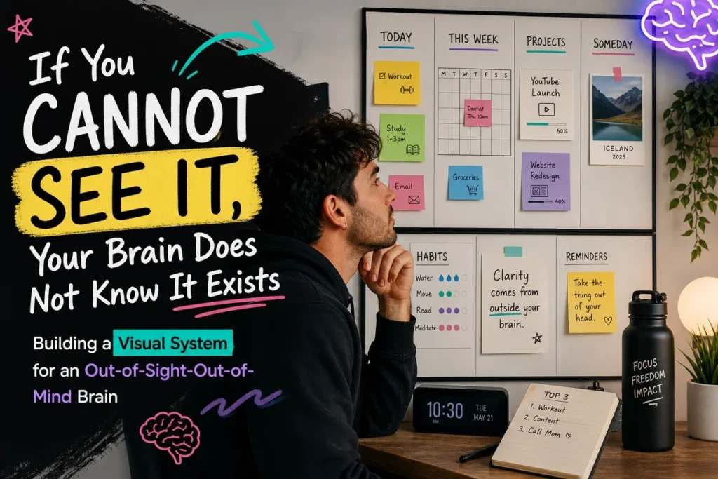 If You Cannot See It, Your Brain Does Not Know It Exists — Building a Visual System for an Out-of-Sight-Out-of-Mind Brain