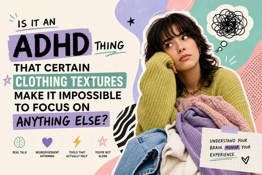 Is It an ADHD Thing That Certain Clothing Textures Make It Impossible to Focus on Anything Else?