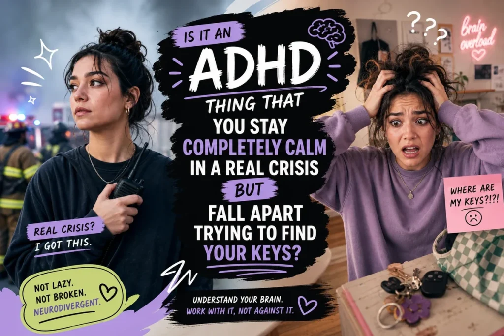 Is It an ADHD Thing That You Stay Completely Calm in a Real Crisis but Fall Apart Trying to Find Your Keys?