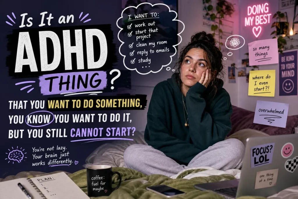 Is It an ADHD Thing That You Want to Do Something, You Know You Want to Do It, but You Still Cannot Start?