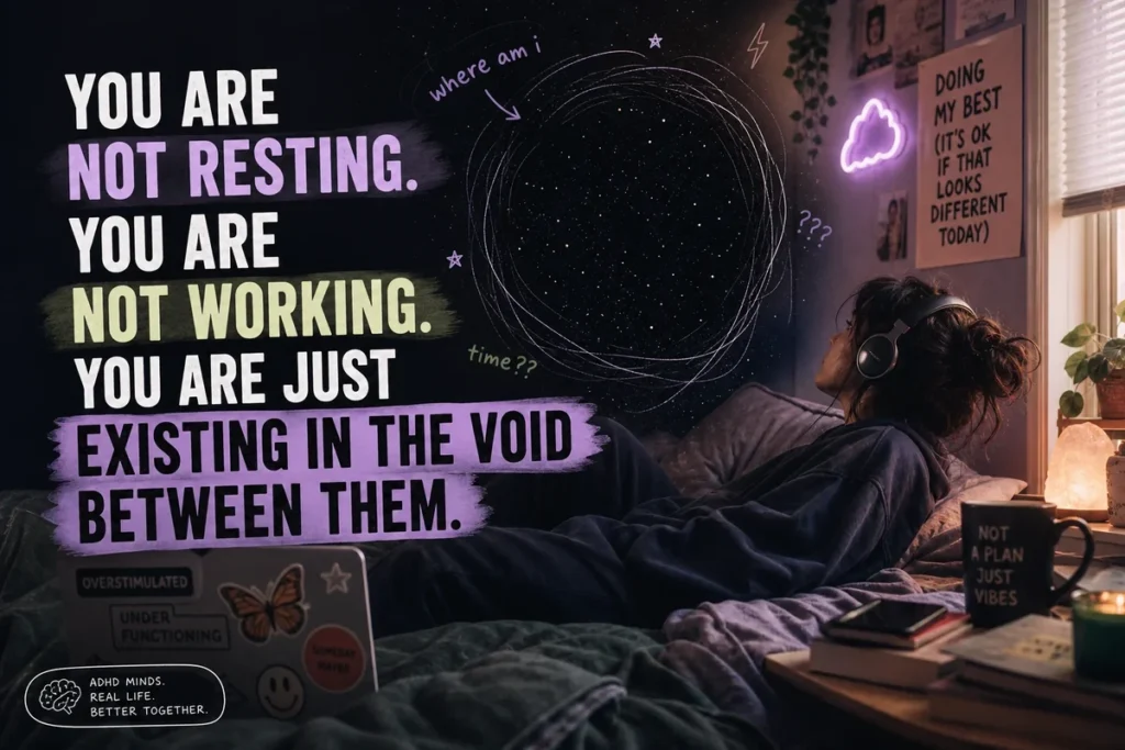 You Are Not Resting. You Are Not Working. You Are Just Existing in the Void Between Them.