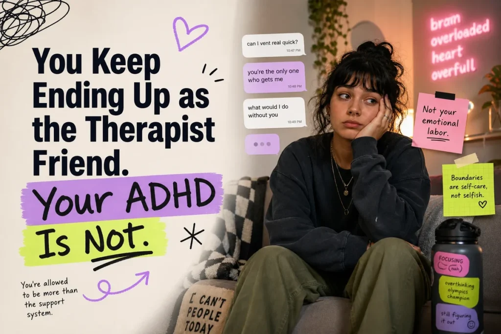 You Keep Ending Up as the Therapist Friend. Your ADHD Is Not a Coincidence.