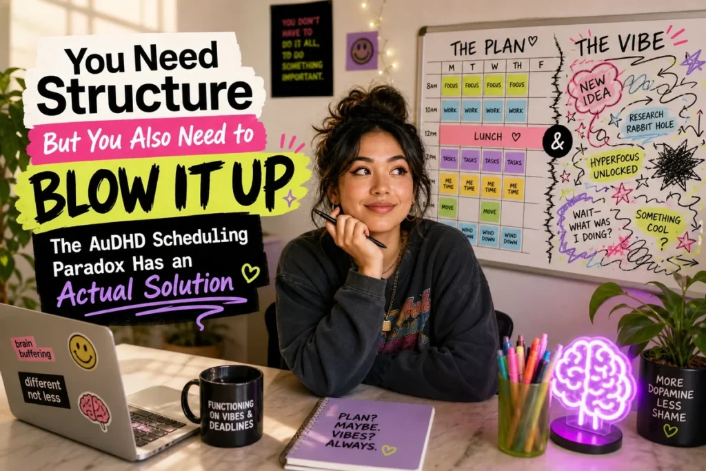 You Need Structure But You Also Need to Blow It Up — The AuDHD Scheduling Paradox Has an Actual Solution