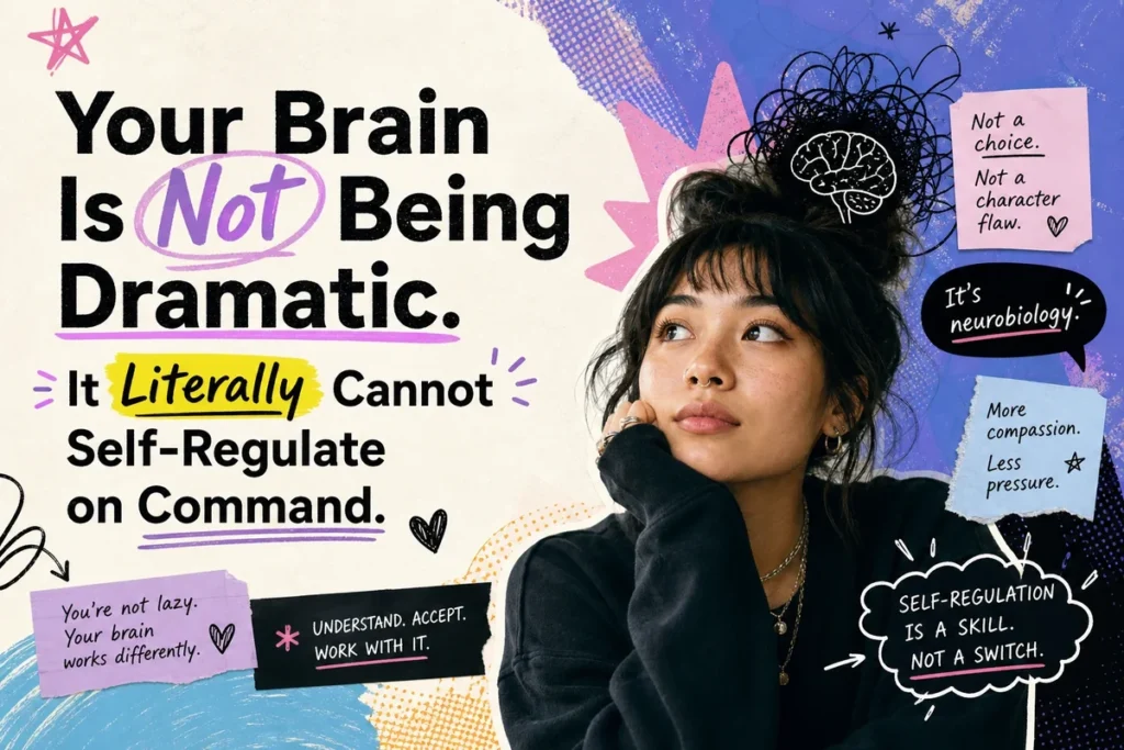 Your Brain Is Not Being Dramatic. It Literally Cannot Self-Regulate on Command.