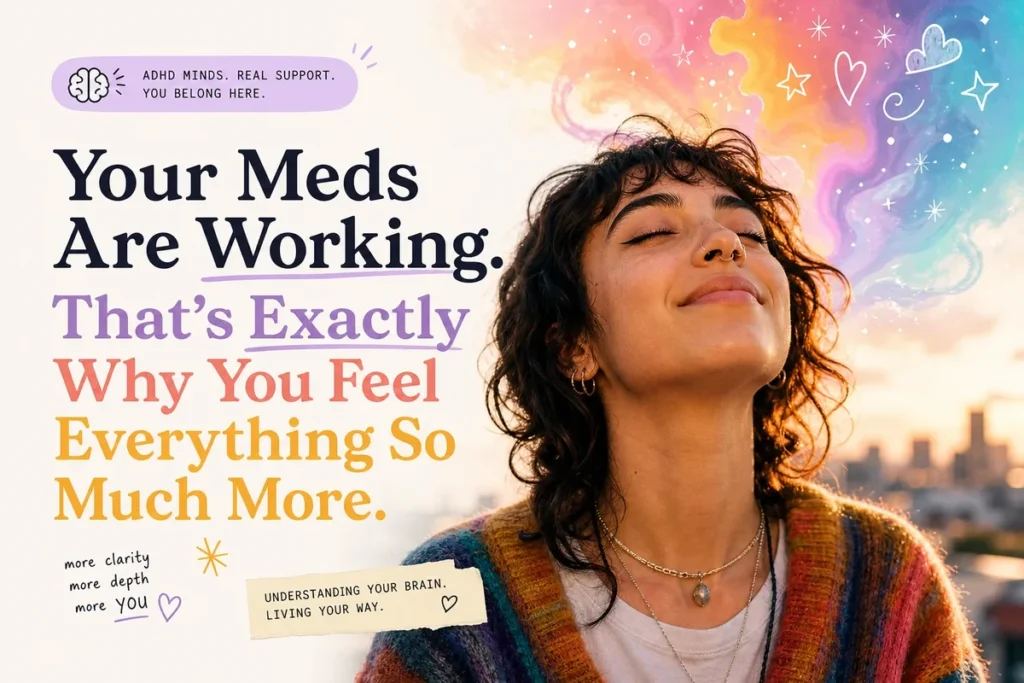 Your Meds Are Working. That’s Exactly Why You Feel Everything So Much More.