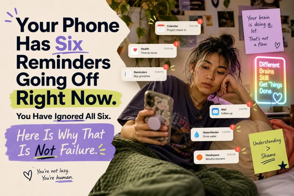 Your Phone Has Six Reminders Going Off Right Now. You Have Ignored All Six. Here Is Why That Is Not Failure.