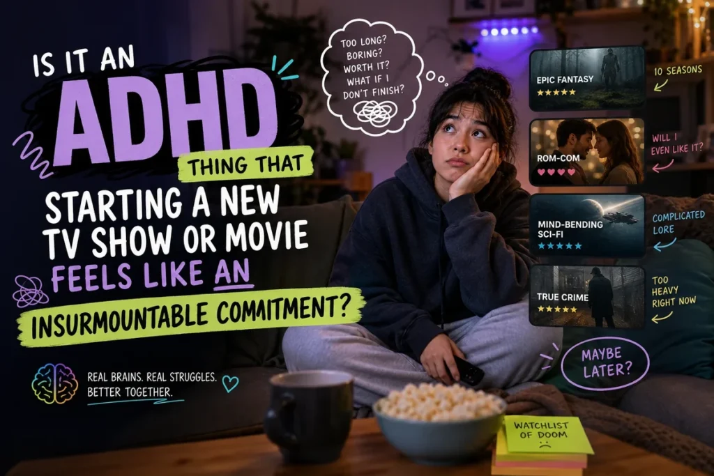 Is It an ADHD Thing That Starting a New TV Show or Movie Feels Like an Insurmountable Commitment?
