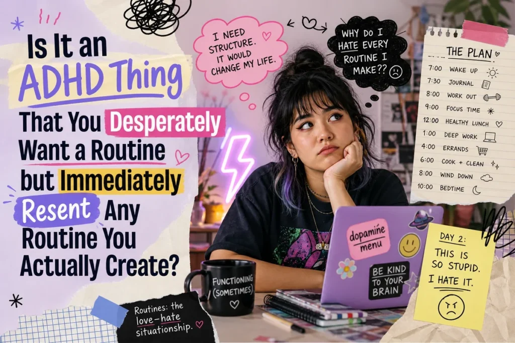 Is It an ADHD Thing That You Desperately Want a Routine but Immediately Resent Any Routine You Actually Create?