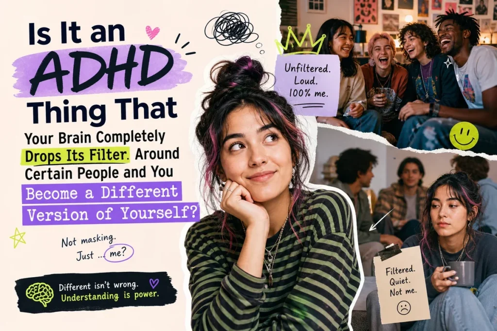 Is It an ADHD Thing That Your Brain Completely Drops Its Filter Around Certain People and You Become a Different Version of Yourself?
