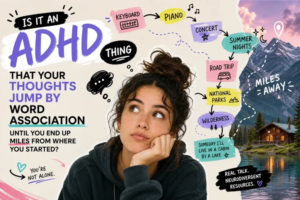 Is It an ADHD Thing That Your Thoughts Jump by Word Association Until You End Up Miles From Where You Started?
