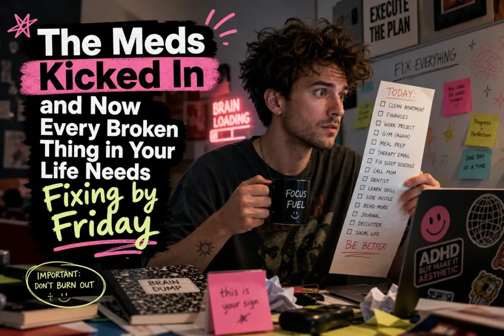 The Meds Kicked In and Now Every Broken Thing in Your Life Needs Fixing by Friday